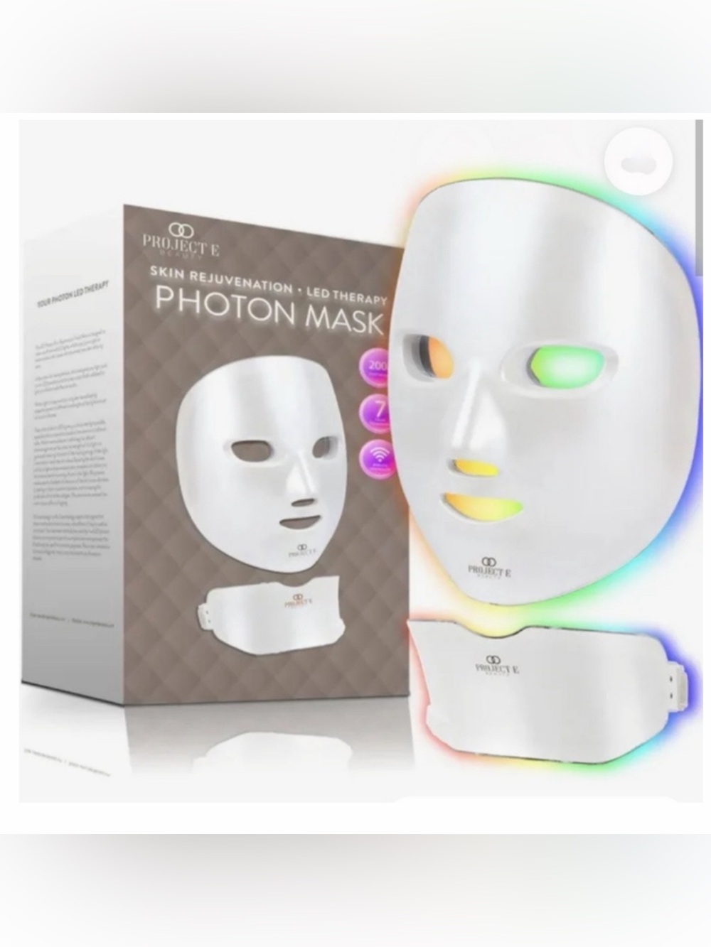 PROJECT E Beauty Red Blue Light (more) Photon Beauty Face & Neck Mask